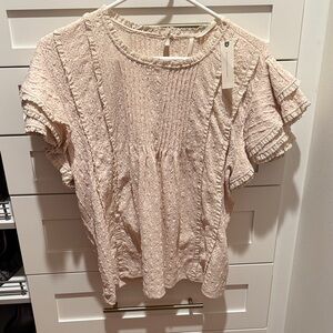 Anthropologie Blush Textured Blouse new with tags!